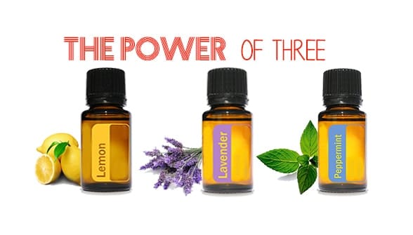 Peppermint, Lemon, and Lavender Essential Oils