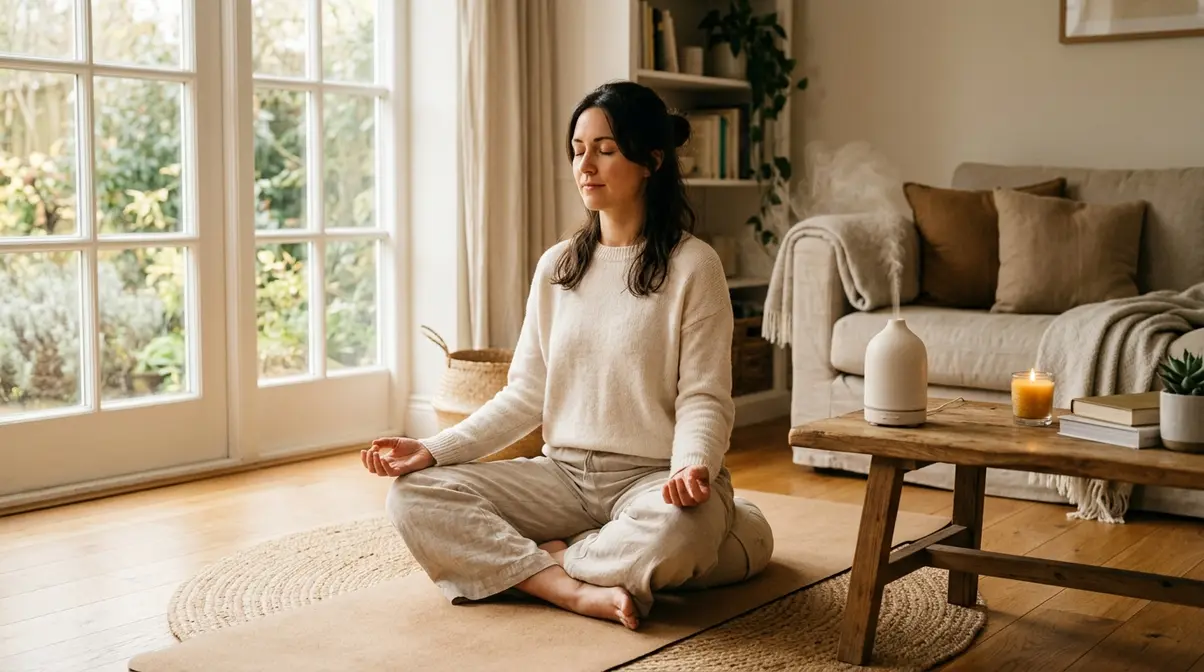 Combining aromatherapy with breathing and sleep habits for stress management